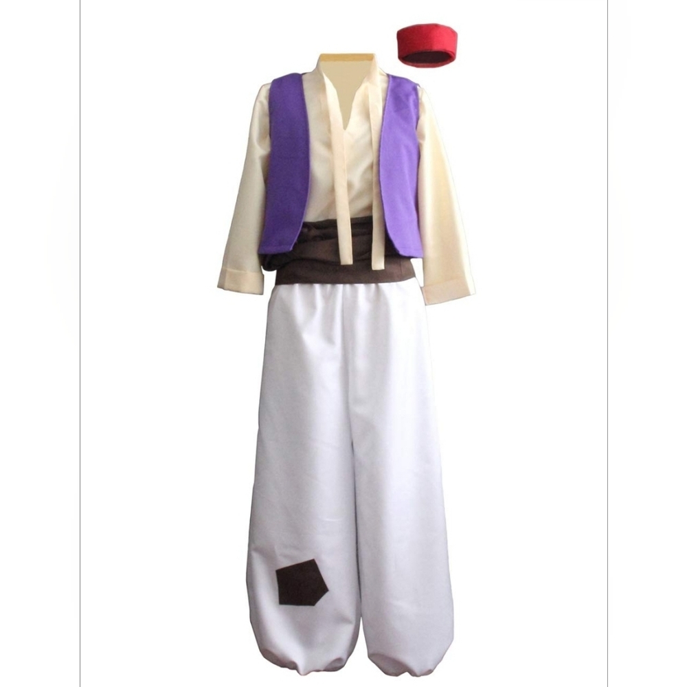 Men's Purple and White Costume Set No hat and No vest